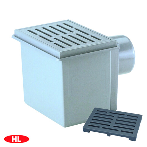 Трап для подвальных помещений HL71G DN110 с чугунной решеткой 170х240мм