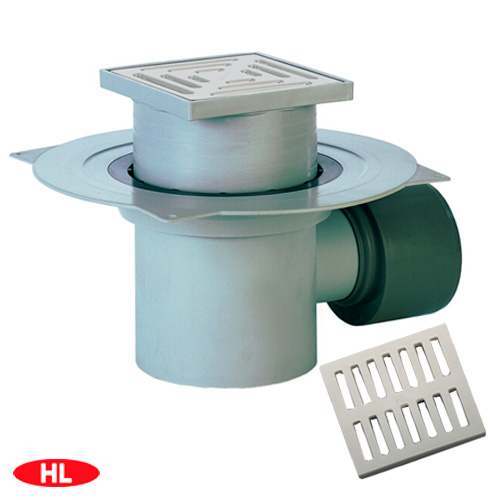 Трап для подвальных помещений HL72.1 DN75/110 150х150мм
