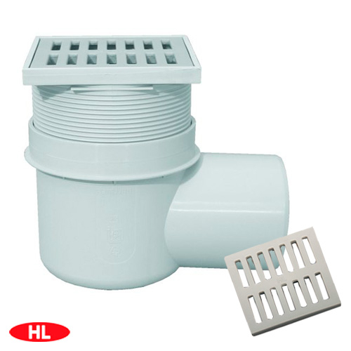 Трап для подвальных помещений HL72 DN110 решетка полипропилен 150х150мм