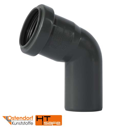 Коліно для внутрішньої каналізації 40х67° Ostendorf HT Safe (171130)