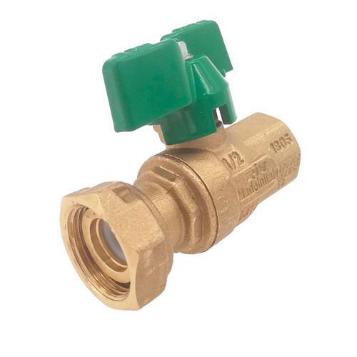 Кран шаровый RIV 5150 Aqualink 1/2" с обратным клапаном и накидной гайкой 3/4"