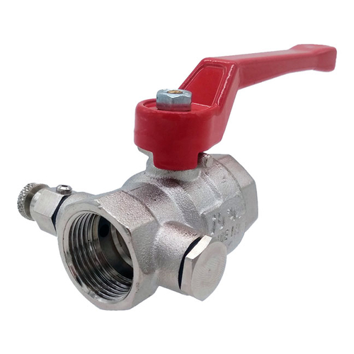 Кран шаровый со спускником RIV 4610 Athena 1/2" ВВ Ду 15 (024610000004)