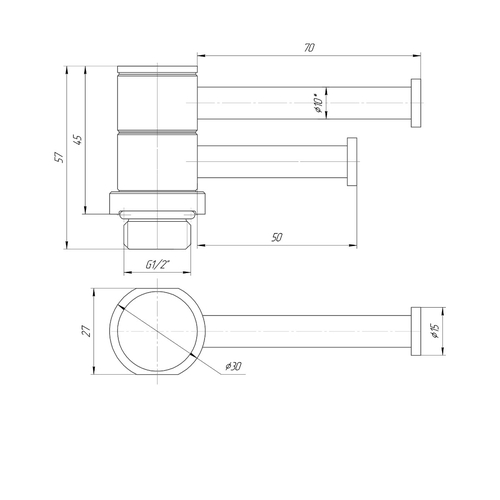 Полка поворотная Mario L70/50