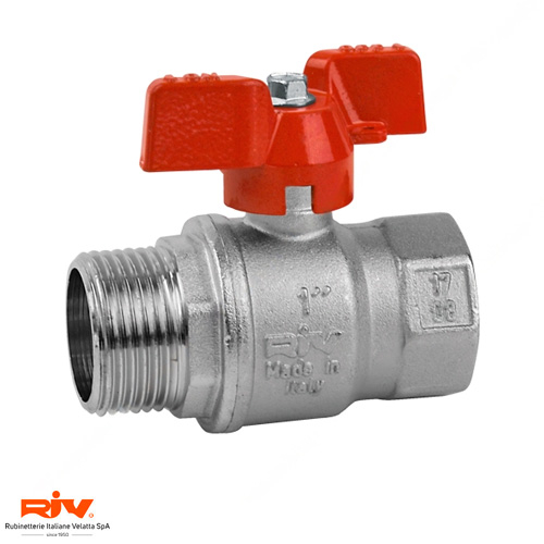 Кран кульовий латунний RIV 4334 Export 1/2" ВЗ DN 15 PN 40 (024334000004)
