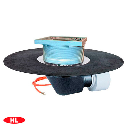 Кровельная воронка HL64.1BH DN75/110 с трапом и электрообогревом