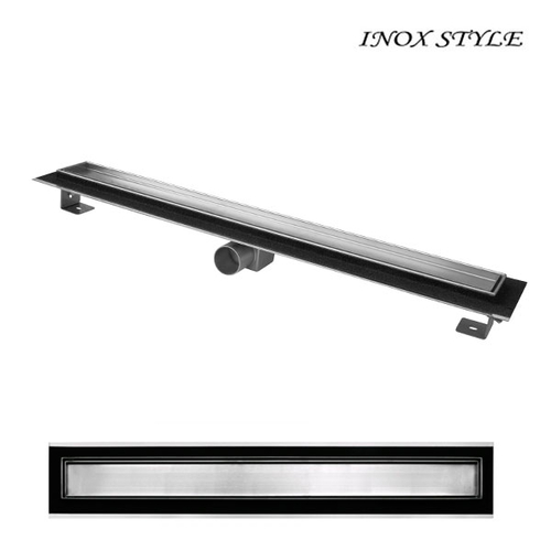 Душовий канал із горизонтальним фланцем Inox Style 985x80 | грати "Під плитку"