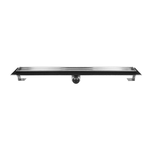 Душовий канал із горизонтальним фланцем Inox Style 985x80 | грати "Під плитку"