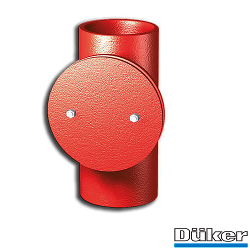 Ревизия чугунная канализационная с круглой крышкой Duker SML 100 мм