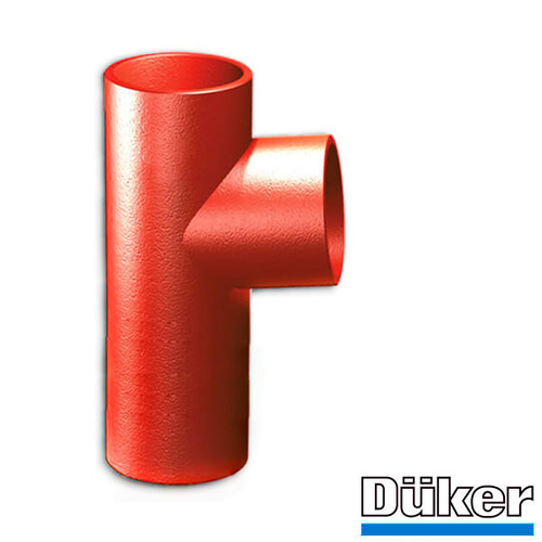 Тройник чугунный канализационный удлиненный Duker SML 88° 100/100 мм