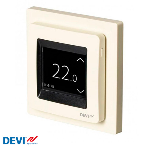 Терморегулятор для электрического теплого пола DEVIreg Touch | слоновая кость (140F1078)