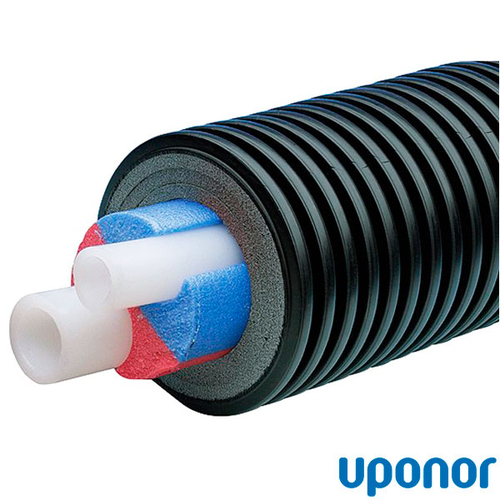 Теплоизолированная труба 32х4.4-25х3.5/175 Uponor Ecoflex Aqua Twin (1018140)