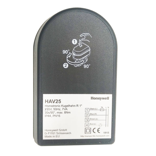 Шаровый кран с электроприводом Resideo HAV25 Dn25 1" 220V (Honeywell HAV25)