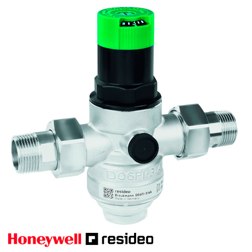 Редуктор тиску Resideo Braukmann D06FI-1/2B Pn25 1,5-6,0 бар (Honeywell D06FI-1/2B)