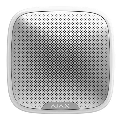 Ajax StreetSiren Jeweller Бездротова вулична сирена | біла (38178.07.WH1)