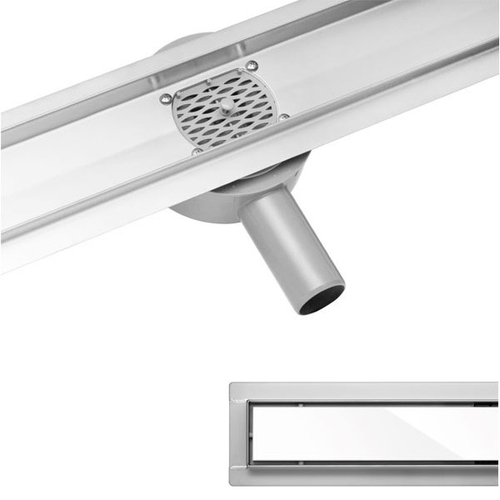 Душовий канал Fala Rotary 800 мм грати White glass