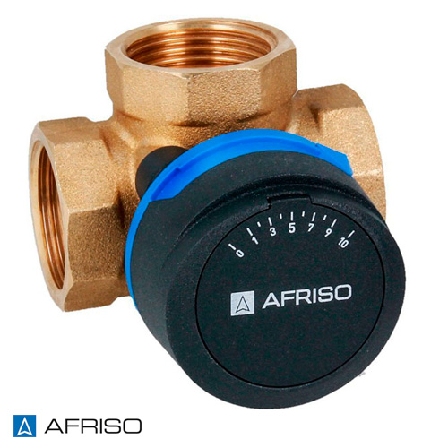 Поворотный смесительный 3-ходовой клапан AFRISO ARV 386 Rp 1 1/2" | DN 40 | Kvs 25 (1338610)