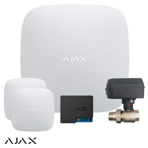Система захисту від протікання Ajax Hub White (2 датчики, 1 кран 3/4")