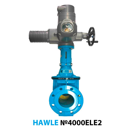 Засувка з електроприводом Hawle 4000ELE2 Ду200 Ру16 / Auma SA 10.2/16