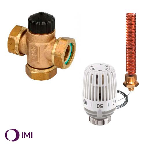 Триходовий клапан із термоголовкою IMI Heimeier К DN15 3/4" 20-70°C