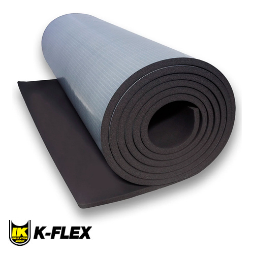 Рулонная теплоизоляция K-Flex 10x1000-20 ST AD самоклеящаяся, вспененный синтетический каучук (80110210134)