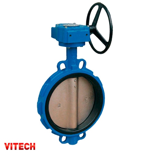 Засувка Батерфляй VITECH VB-N Dn250 Pn16 з диском з нержавіючої сталі