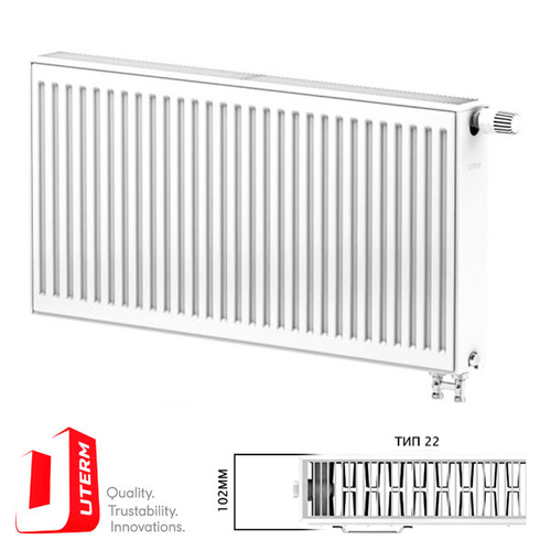 Радіатор сталевий Uterm Ventil Compact Тип 22 600x1200 (нижнє підключення)