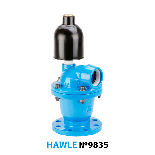 Повітряний вантуз Hawle 9863 для каналізації DN 100 PN16
