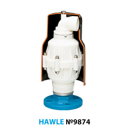 Воздушный вантуз Hawle 9874 DN 80" PN6