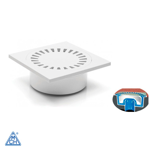 Душовий трап із гідрозатвором MCH 320P 150х150 DN50
