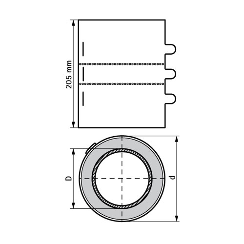 Противопожарная гильза Walraven Pacifyre MK II Dn32 29-36мм (2154030032)