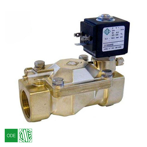 Электромагнитный клапан ODE 21W6KE400 NC 1 1/2", ΔPmin/max=0.2/10 бар, kv=520, EPDM (-10...+140°С)