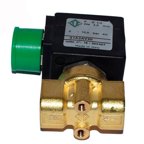Электромагнитный клапан ODE 31A2AV20 NC 1/4", ΔPmin/max=0/10 бар, kv=2, FKM (-10...+140°С)