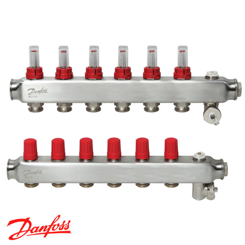 Danfoss SSM-6F Колектори із н/ж сталі 6+6 | з витратомірами (088U0756)