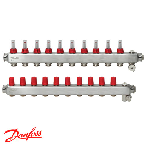 Danfoss SSM-10F Коллекторы из н/ж стали 10+10 | c расходомерами (088U0760)