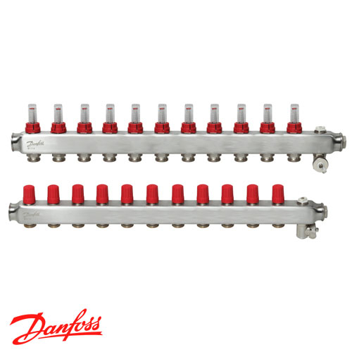 Danfoss SSM-11F Коллекторы из н/ж стали 11+11 | c расходомерами (088U0761)