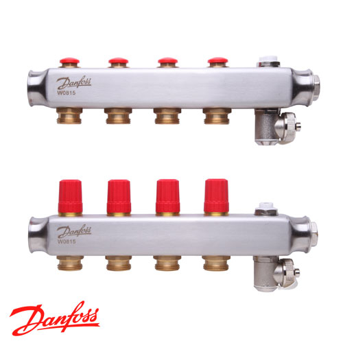 Danfoss SSM-4 Колектори із н/ж сталі 4+4 | без витратомірів (088U0804)