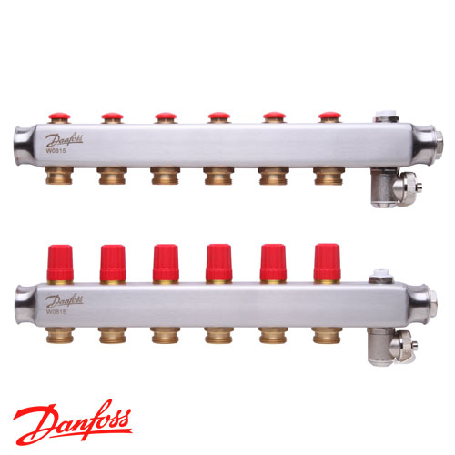 Danfoss SSM-6 Колектори із н/ж сталі 6+6 | без витратомірів (088U0806)