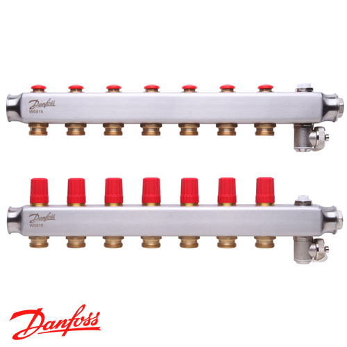 Danfoss SSM-7 Колектори із н/ж сталі 7+7 | без витратомірів (088U0807)