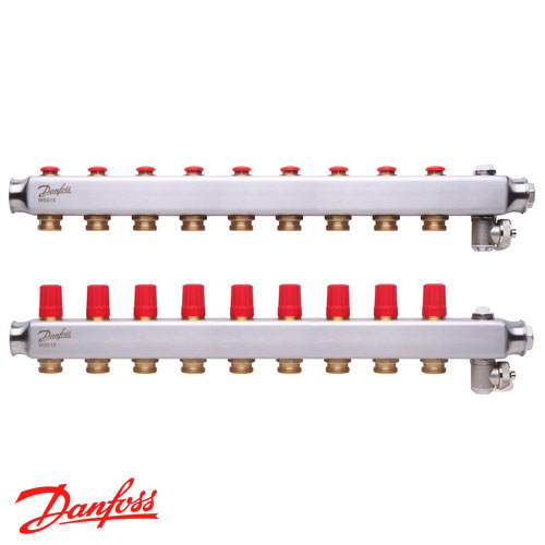 Danfoss SSM-9 Колектори із н/ж сталі 9+9 | без витратомірів (088U0809)
