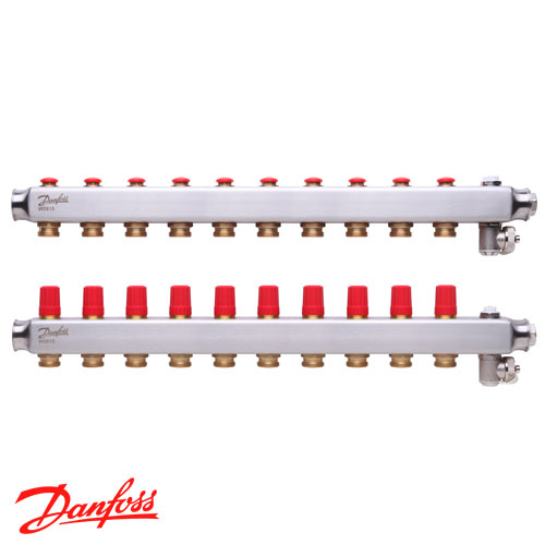 Danfoss SSM-10 Коллекторы из н/ж стали 10+10 | без расходомеров (088U0810)