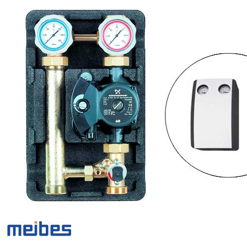 Насосная группа Meibes D-MK 1 1/4" подача слева (101.20.032.01GF L) + Grundfos UPS 32-60