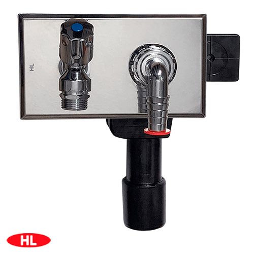 Сифон для стиральных и посудомоечных машин HL406 DN40/50 с краном 1/2"