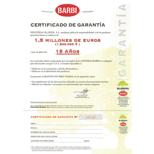 Труба для теплого пола Blansol PERT-II EVOH 16x2,0 (EVOHPTR162050)