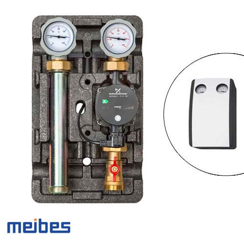 Насосная группа Meibes D-UK 1 1/4" Ду32 (101.10.032.03GFP) + Grundfos Alfa2.1 32-60