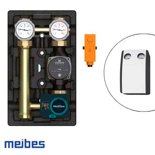 Насосная группа Meibes D-MTVE 1" Ду25 (102.20.025.03GFP) + Grundfos Alfa2.1 25-60