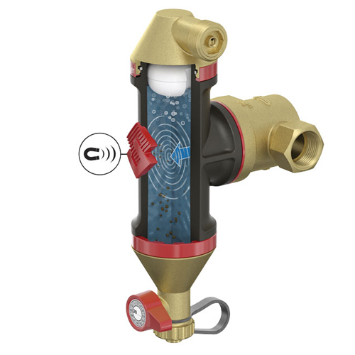 Сепаратор воздуха и шлама Flamcovent Clean Smart EcoPlus 1 1/2", DN40, в изоляции EPP (30055)