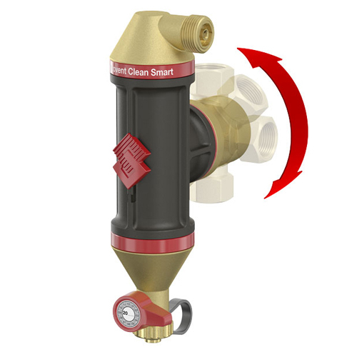 Сепаратор воздуха и шлама Flamcovent Clean Smart EcoPlus 1 1/2", DN40, в изоляции EPP (30055)