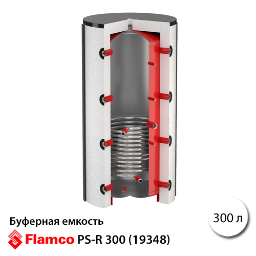 Буферна ємність Flamco-Meibes PS-R 300 з 1 т/о, без ізоляції (19348)