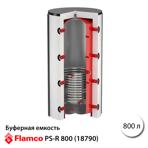 Буферна ємність Flamco-Meibes PS-R 800 з 1 т/о, без ізоляції (18790)