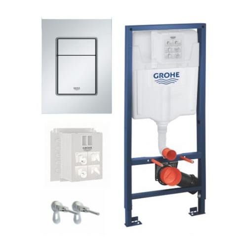 Инсталляция для унитаза в сборе Grohe Rapid SL, кнопка Skate Cosmopolitan S (39501000)